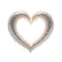 Glowing heart with animated sparkles and a dreamy feel png