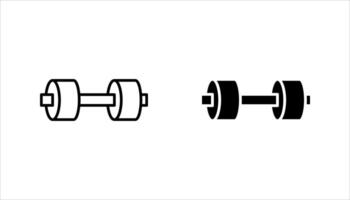 Dumbbell icon set, on white background. vector