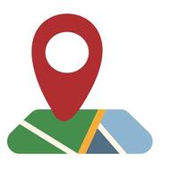 Pin Pointer Location Flat Icon vector