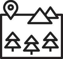 A map with a pin on it and trees in the background vector