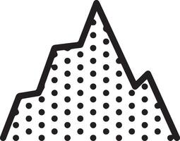 A mountain with polka dots pattern on the area vector