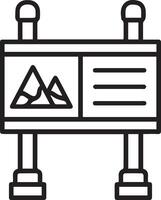 A mountain sign with a mountain on it vector