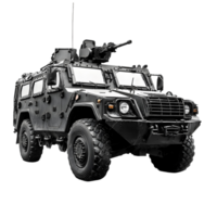 Black military vehicle featuring a mounted weapon png