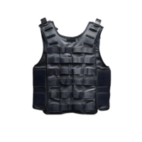 Black vest featuring a durable strap and a sturdy buckle png