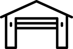 A black and white garage door icon vector