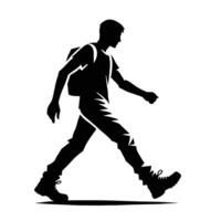 Silhouette of a man walking vector