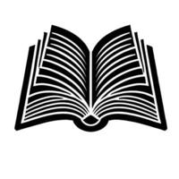 An open book icon on a white background vector