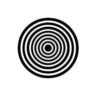 A black and white image of a spiral in a circle vector