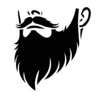 A man's face with a beard and mustache vector
