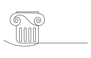 One single continuous line drawing vector