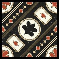 a black and red pattern with a heart on it vector
