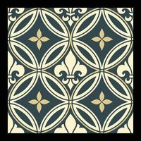 a blue and gold pattern with a design vector