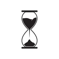 Hourglass timer icon flat design template vector