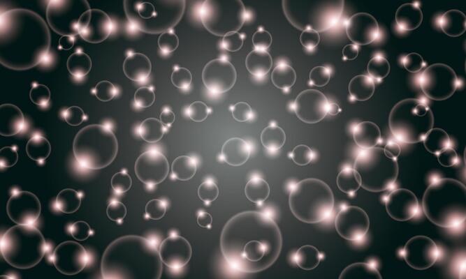 Abstract light bokeh dark background. Shiny bright circle bubbles. vintage soft light.