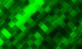 Abstract mosaic bright background with dark green squares pattern. vector