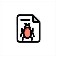 A bug icon on a white background vector