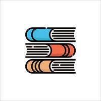 A stack of books icon on a white background vector