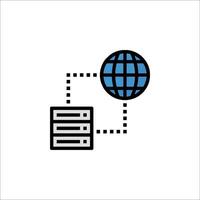 Server network icon illustration vector