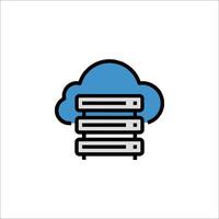 Cloud computing icon illustration vector
