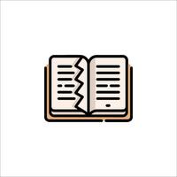 An open book icon on a white background vector