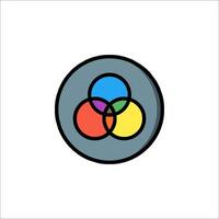 Colorful circle icon with four different colored circles vector