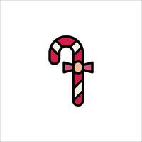 A candy cane icon on a white background vector