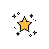 A star icon with a yellow star on top vector