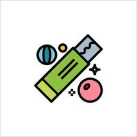 A green tube with a ball and a ball on it vector