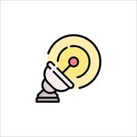 A light bulb with a red dot on it vector