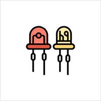 Two electronic components on a white background vector
