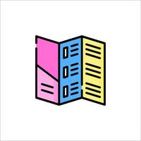 A colorful book with a page open vector
