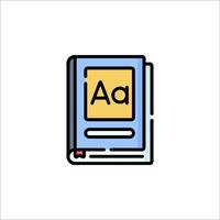 A book with the letter a on it vector