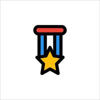 A star icon with a ribbon and ribbon vector