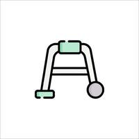 A simple icon of a wheelchair on a white background vector
