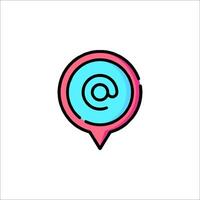 An icon of a pin with an arrow on it vector