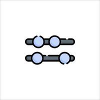 A line of three buttons on a white background vector