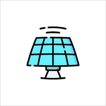 A lamp with a grid on top of it vector