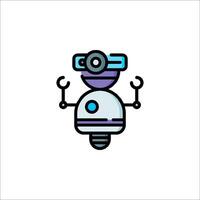 A robot with a camera on its head vector