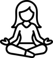 Woman practicing guided meditation with soft abstract background copy space on left Set 2 vector