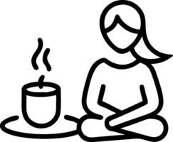 Woman enjoying a scented candle with soft abstract background copy space on left Set 5 vector