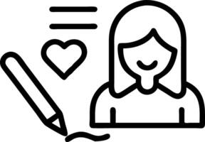 Woman practicing gratitude journaling with soft abstract background copy space on left vector