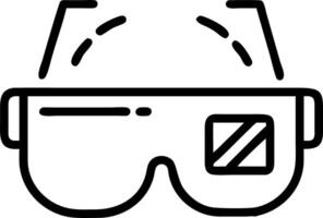 Workers using augmented reality glasses in factory vector