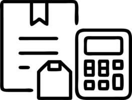 Warehouse manager calculating logistics costs on glossy background Set 2 vector