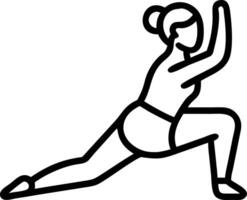 Woman doing stretching exercises in a home gym copy space on right Set 3 vector