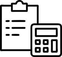 Warehouse worker calculating inventory costs on glossy background vector