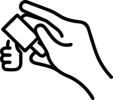 Woman applying hand cream with macro lens copy space on left vector