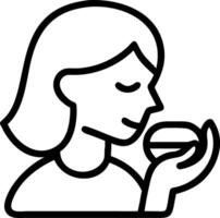 Woman enjoying a healthy breakfast with bokeh background copy space on left Set 3 vector