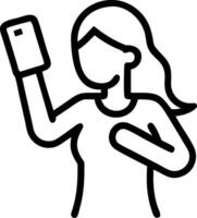 Woman doing a digital detox by turning off her phone copy space on right Set 5 vector