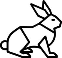 image of a Chinese red paper cut rabbit isolated on white background. vector