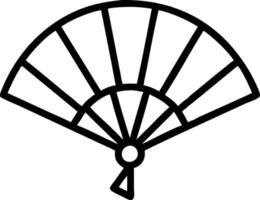 image of a traditional Chinese fan open wide isolated on white background. vector